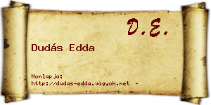 Dudás Edda névjegykártya